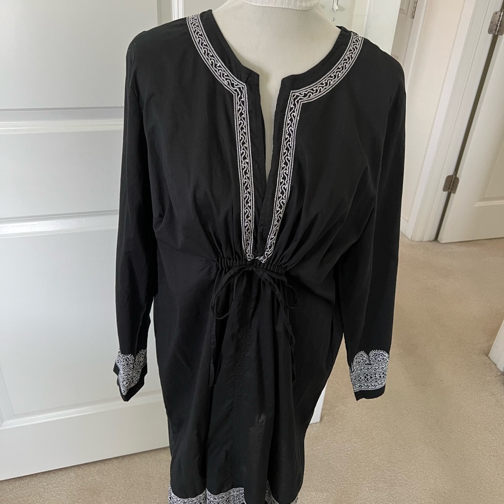 Tropical Escape Women's Cotton Swimsuit Coverup Tunic Size 1X